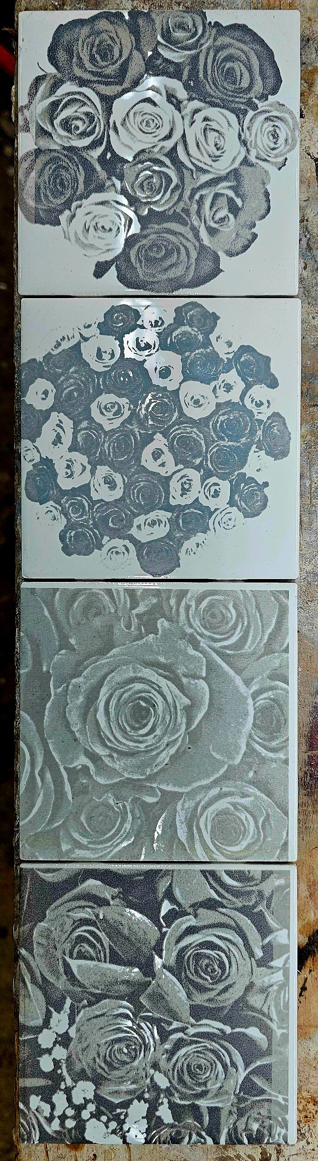 Ceramic Coasters Roses