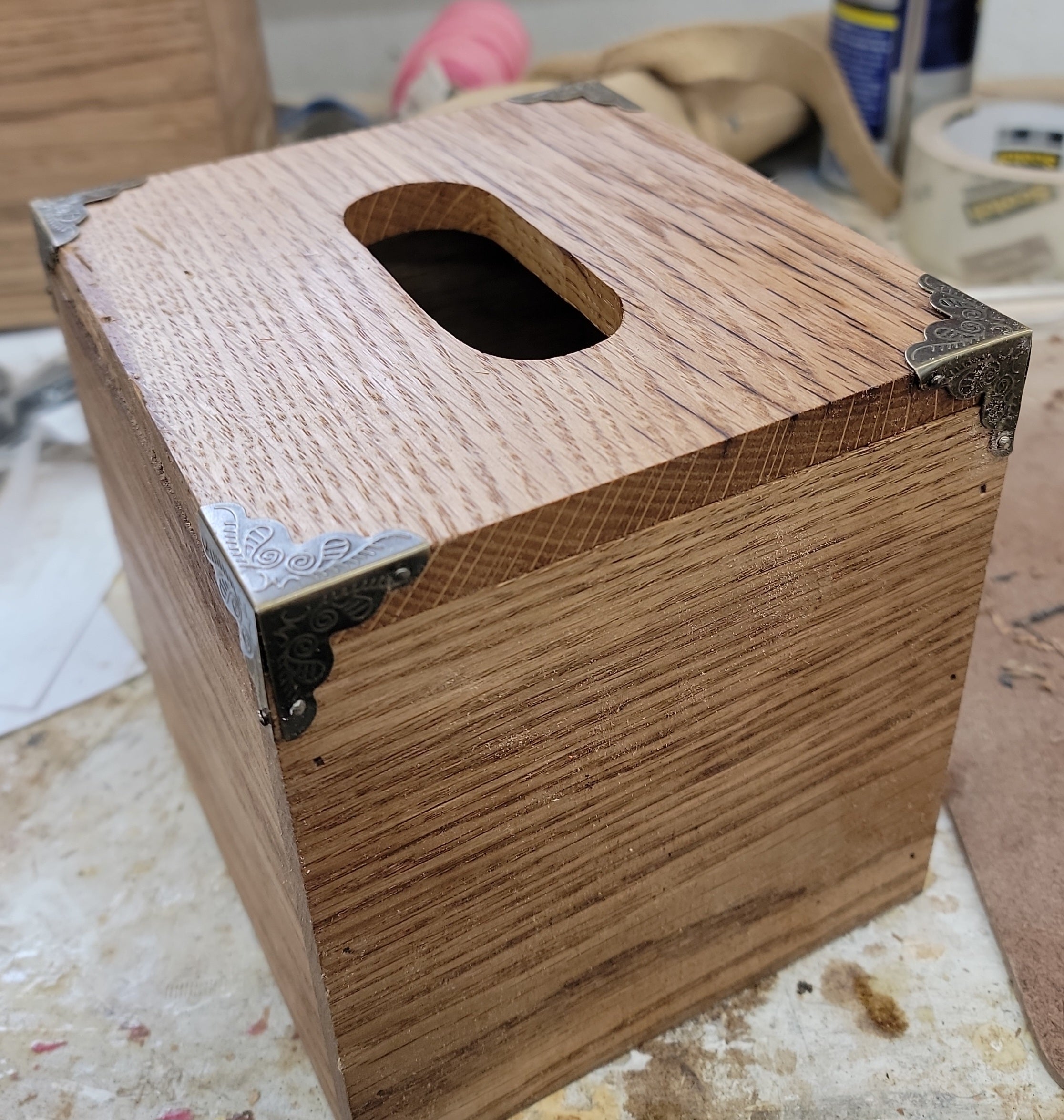 Oak sale tissue box