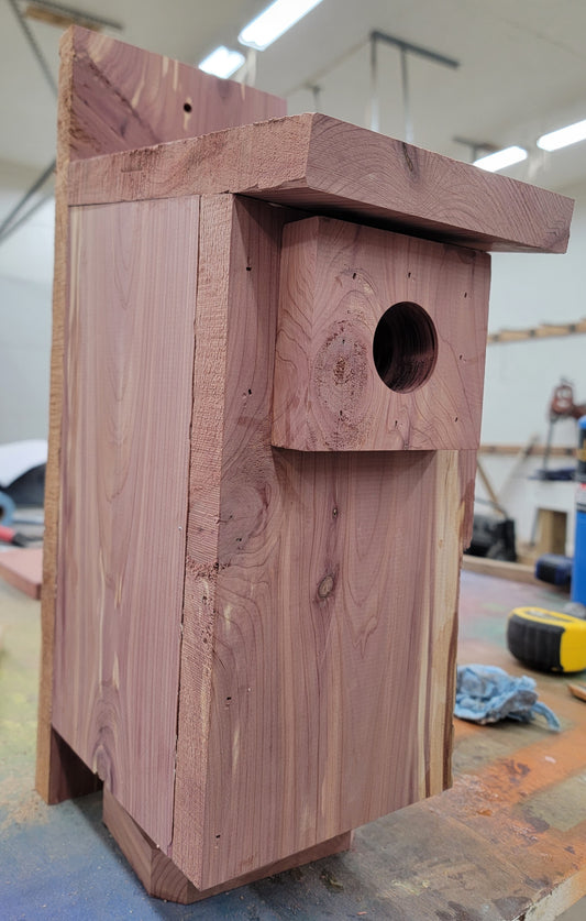 Cedar Bluebird Nest Box (bottom opening)